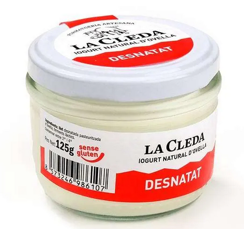 Iogurt natural d'ovella La Cleda 125g (Desnatat)